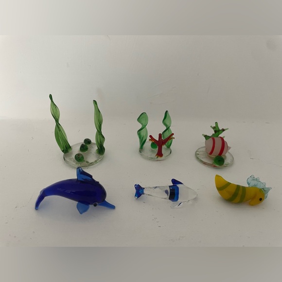 Vintage Small Glass Marine Life Set. - Picture 2 of 3